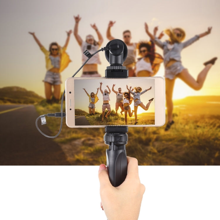 PULUZ Pocket Mini Plastic Tripod Mount with Phone Clamp for Smartphones(Black)