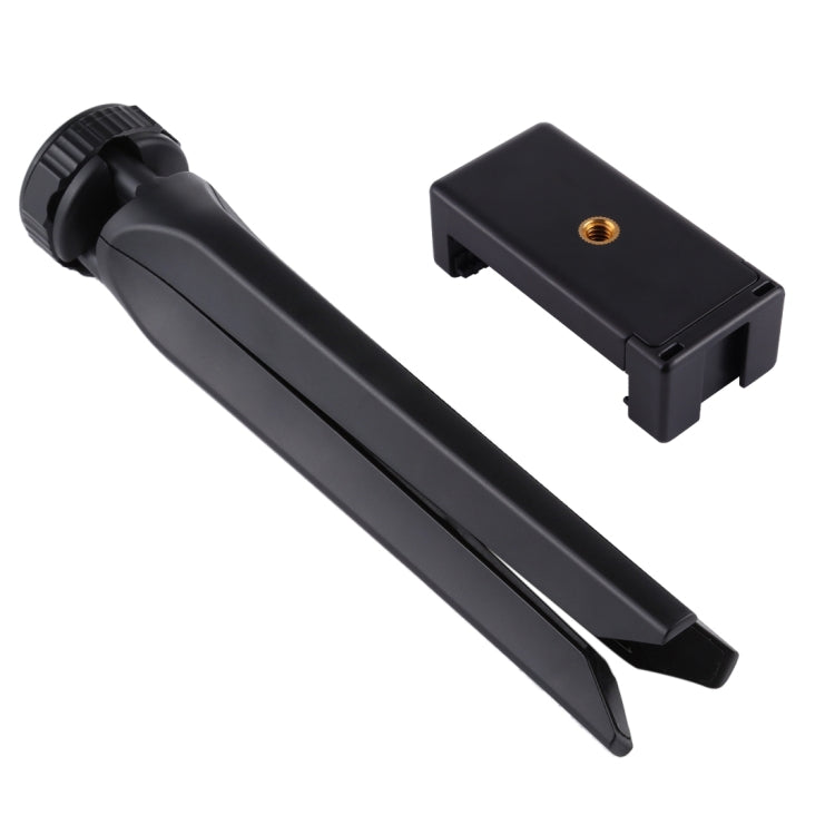 PULUZ Pocket Mini Plastic Tripod Mount with Phone Clamp for Smartphones(Black)