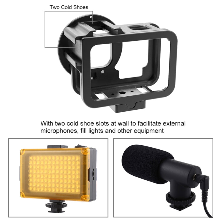 PULUZ CNC Aluminum Alloy Thin Housing Shell for GoPro HERO12/11/10/9 Black with Insurance Frame & 52mm UV Lens (Black)