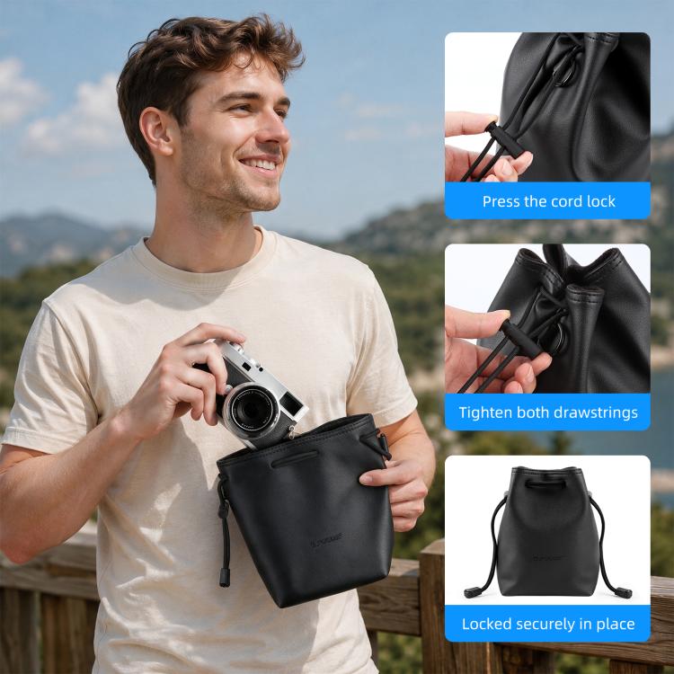 PULUZ Camera Protective Inner Bag Thick Padded Carrying Pouch with Shoulder Strap for Mirrorless & DSLR Cameras, Size: S, Size: S