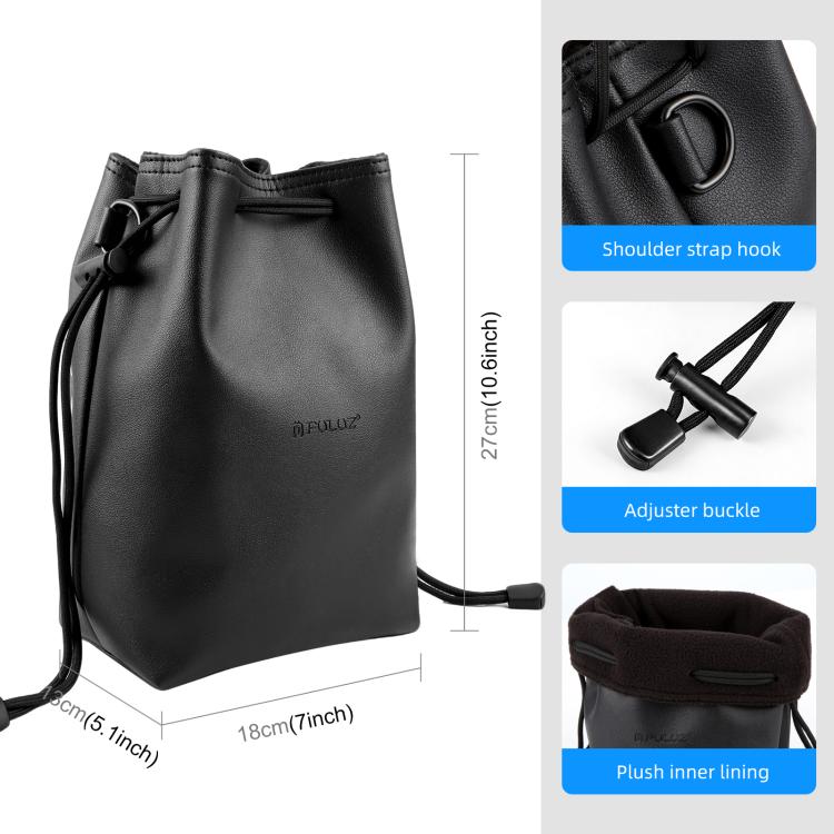 PULUZ Camera Protective Inner Bag Thick Padded Carrying Pouch with Shoulder Strap for Mirrorless & DSLR Cameras, Size: L, Size: L