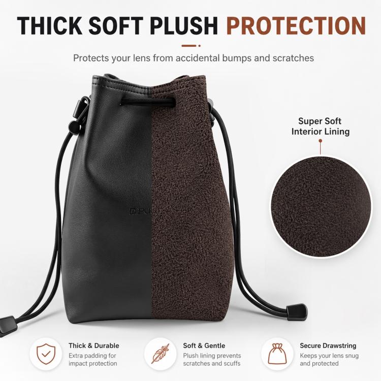 PULUZ Camera Protective Inner Bag Thick Padded Carrying Pouch with Shoulder Strap for Mirrorless & DSLR Cameras, Size: L, Size: L