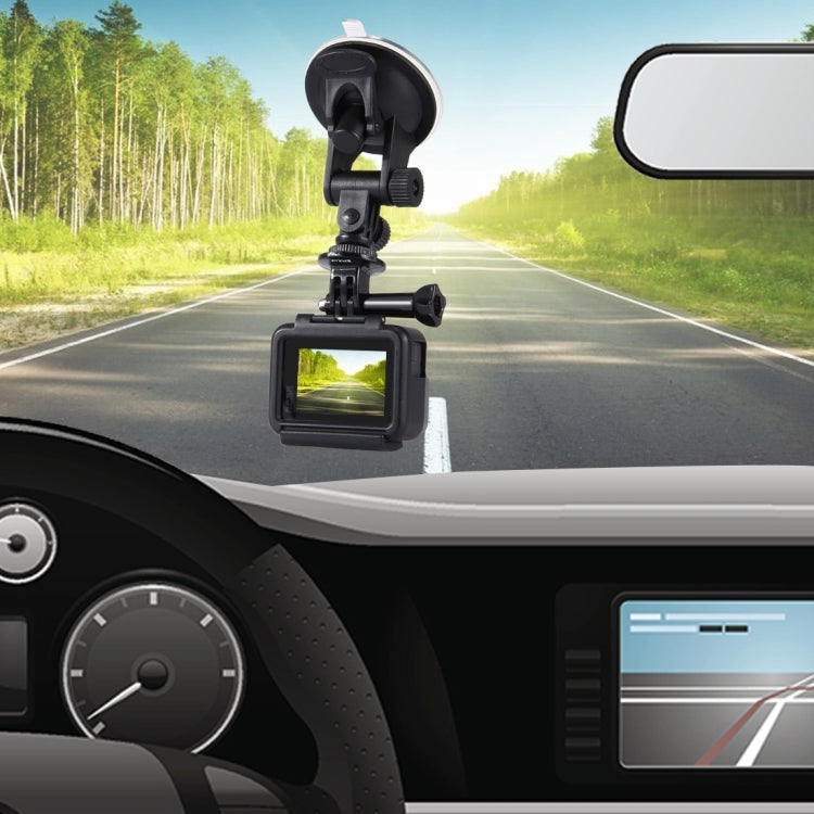 PULUZ Car Suction Cup Mount with Tripod Adapter & Storage Bag for GoPro & Action Cameras