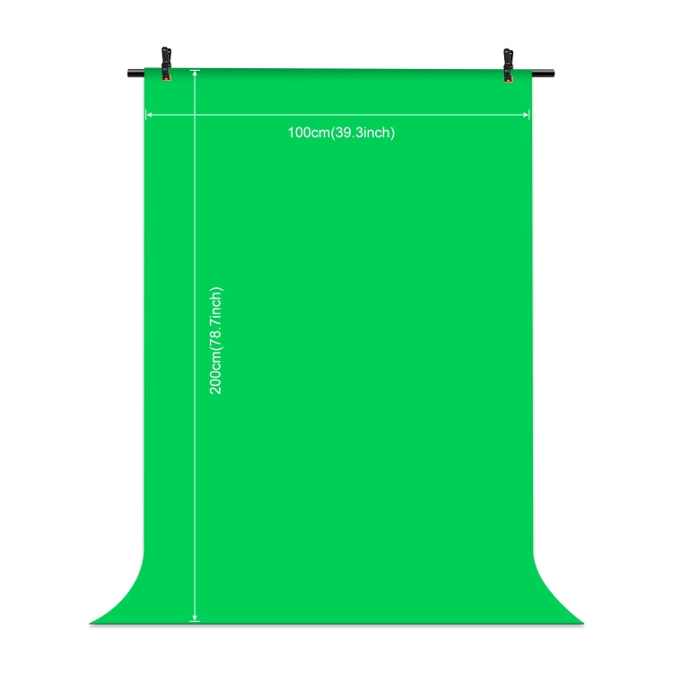 PULUZ 1x2m T-Shape Photo Studio Background Support Stand Backdrop Crossbar Bracket Kit with Clips(Green)