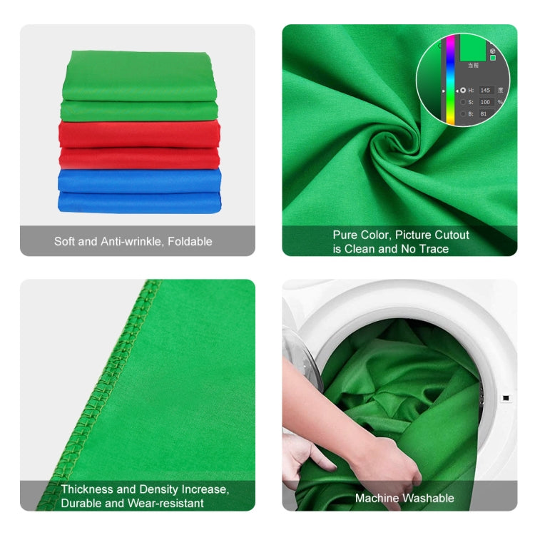 PULUZ 3m x 6m Photography Background Thickness Photo Studio Background Cloth Backdrop(Green)