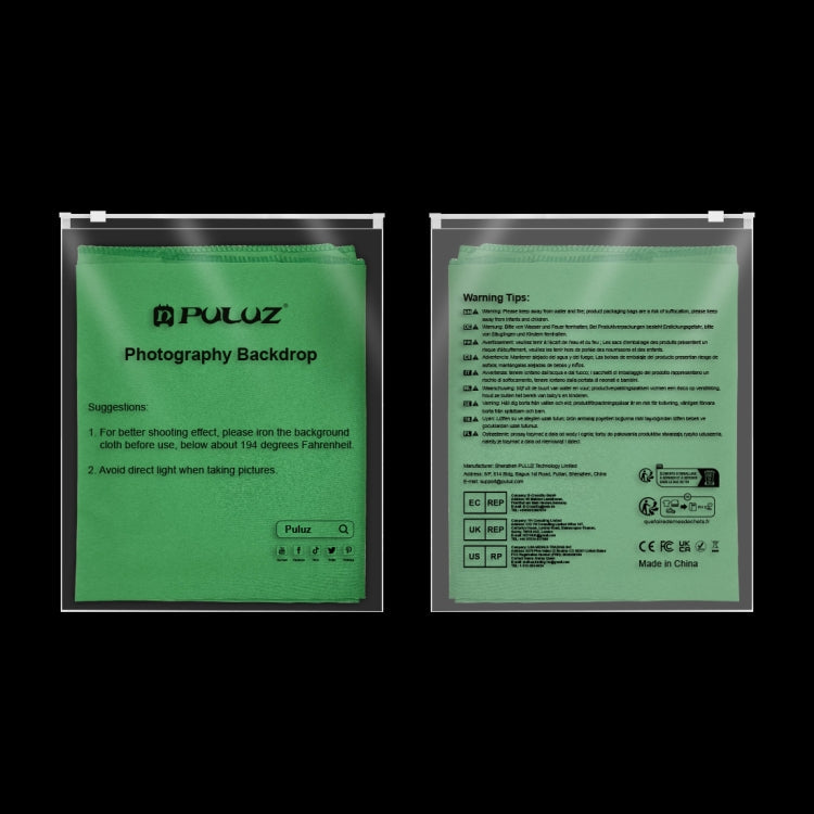PULUZ 1m x 2m Photography Background Thickness Photo Studio Background Cloth Backdrop(Green)