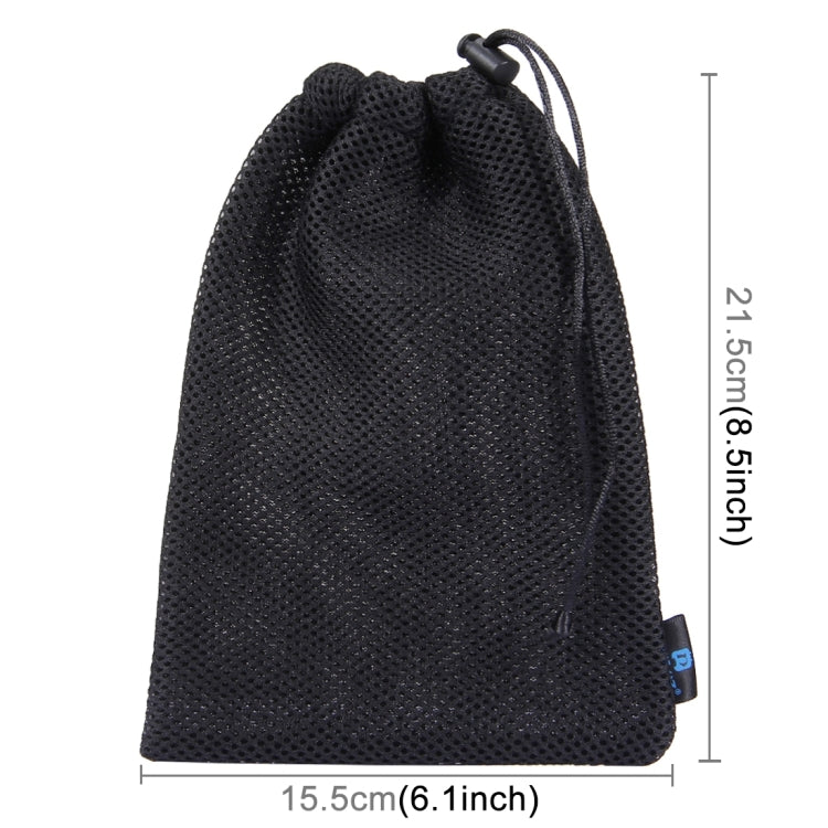 PULUZ Storage Bag with Stay Cord for GoPro Hero12 Black / Hero11 /10 /9 /8 /7 /6 /5, Insta360 Ace / Ace Pro, DJI Osmo Action 4 and Other Action Cameras Accessories(Black)