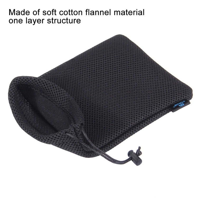 PULUZ Storage Bag with Stay Cord for GoPro Hero12 Black / Hero11 /10 /9 /8 /7 /6 /5, Insta360 Ace / Ace Pro, DJI Osmo Action 4 and Other Action Cameras Accessories(Black)