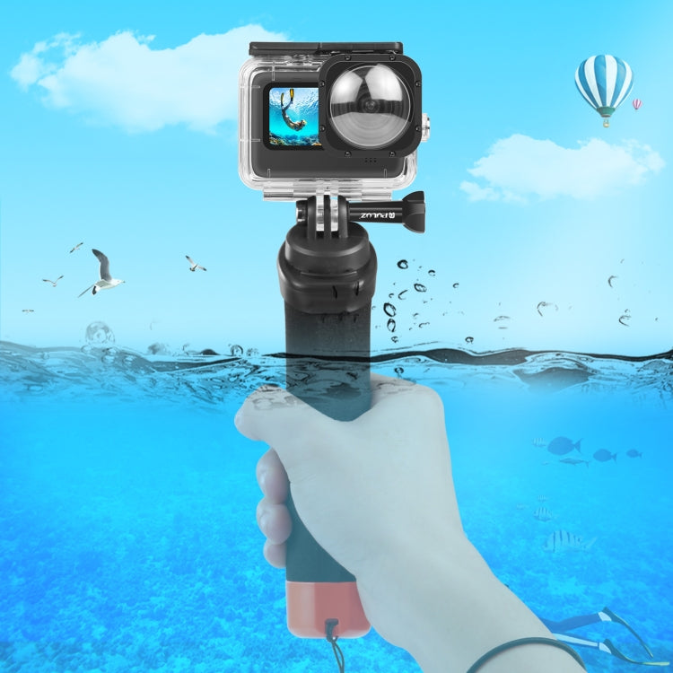 PULUZ Floating Foam Hand Grip with Strap & Quick-Release Base for GoPro Hero12/11/10/9/8/7/6/5, Insta360 Ace, DJI Osmo Action 4 (Orange)