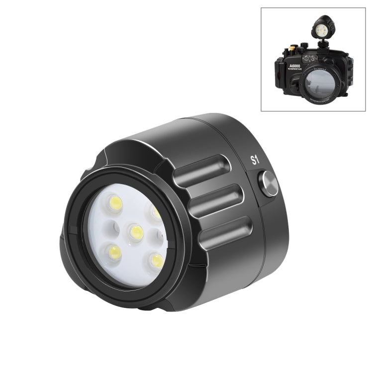PULUZ 40m Underwater LED Fill Light, 1000LM for GoPro HERO12/11/10/9 & Action Cameras (Black)
