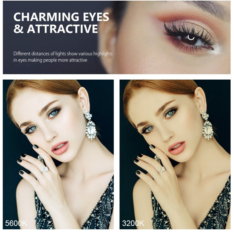PULUZ 4.7 inch 12cm Ring Selfie Light 3 Modes USB Dimmable Dual Color Temperature LED Curved Vlogging Photography Video Lights with Monitor Clip Holder (Black)