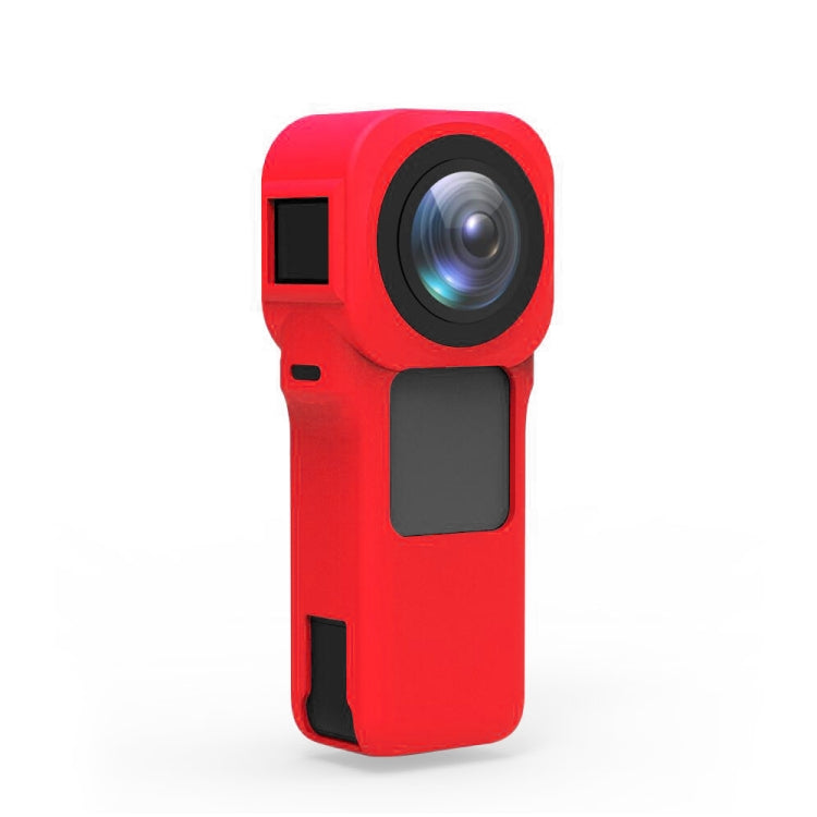 PULUZ Silicone Protective Case with Lens Cover for Insta360 One RS 1-Inch 360 Edition, Silicone Case(Black), Silicone Case(Red)