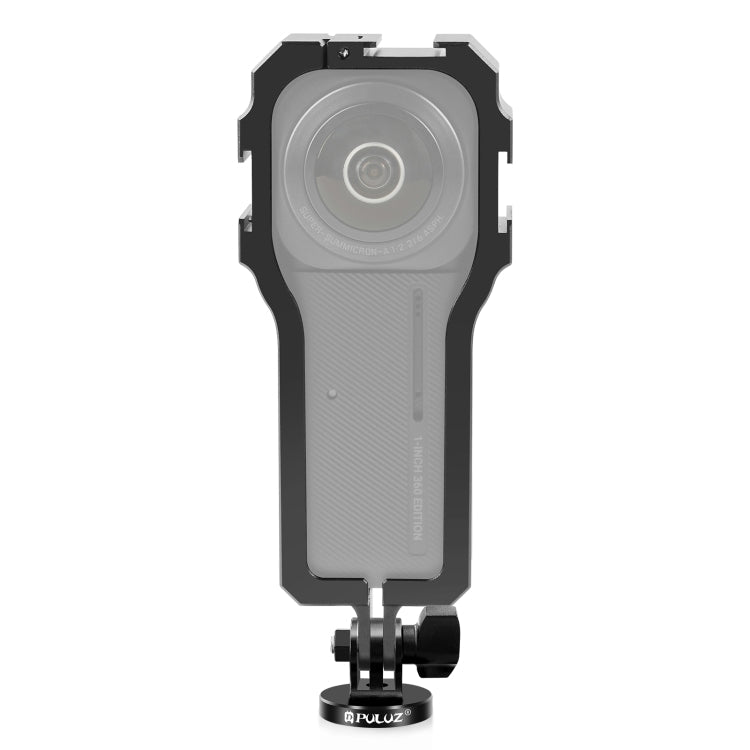 PULUZ Protective Cage Rig Housing Frame with Cold Shoe for Insta360 ONE RS 1-Inch 360 Edition(Black)