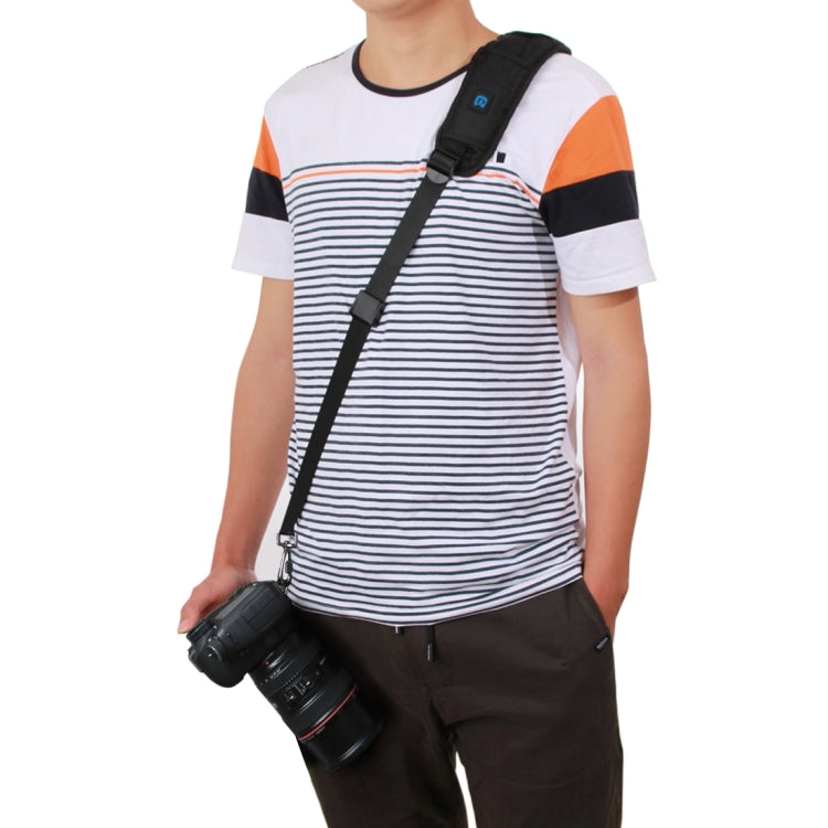 PULUZ Quick Release Anti-Slip Soft Pad Nylon Single Shoulder Camera Strap with Metal Hook for SLR / DSLR Cameras