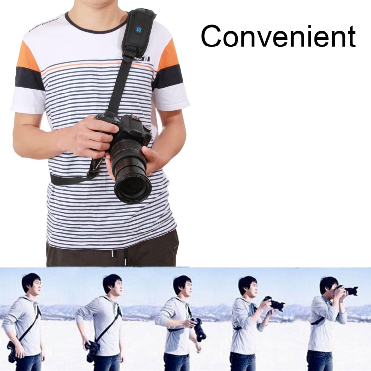 PULUZ Quick Release Anti-Slip Soft Pad Nylon Single Shoulder Camera Strap with Metal Hook for SLR / DSLR Cameras