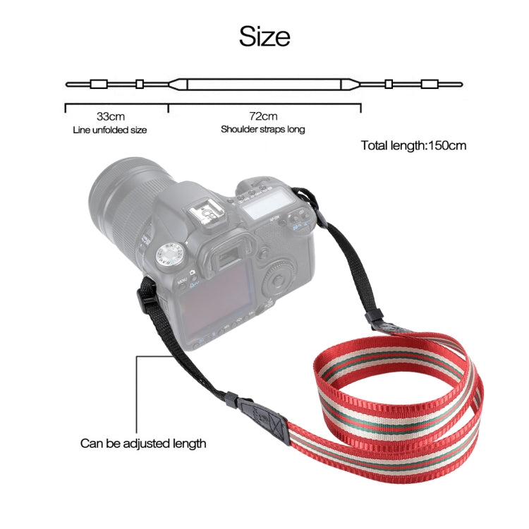PULUZ Stripe Style  Series Shoulder Neck Strap Camera Strap for SLR / DSLR Cameras, Stripe 4, Stripe 3, Stripe 2, Stripe 1, Stripe 10, Stripe 9, Stripe 8, Stripe 7, Stripe 6, Stripe 5