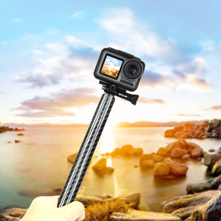 PULUZ 275mm Aluminum Alloy Carbon Fiber Floating Buoyancy Selfie-stick Extension Arm Rods for GoPro, Insta360, DJI and Other Action Cameras