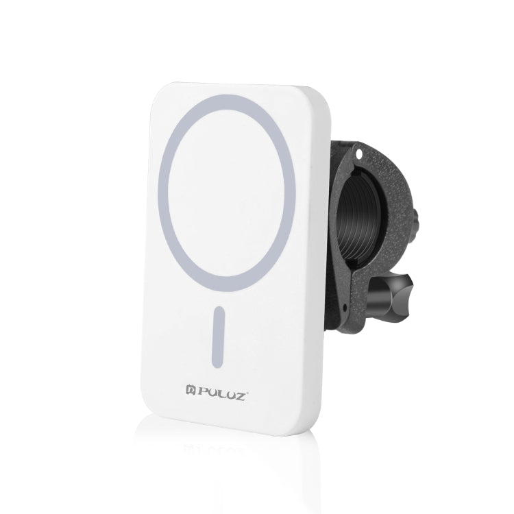 PULUZ 15W Magnetic Qi Wireless Charger Vlogging Phone Clamp Holder(White)