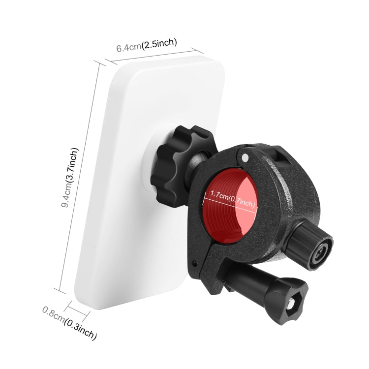 PULUZ 15W Magnetic Qi Wireless Charger Vlogging Phone Clamp Holder(White)