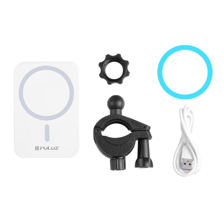 PULUZ 15W Magnetic Qi Wireless Charger Vlogging Phone Clamp Holder(White)