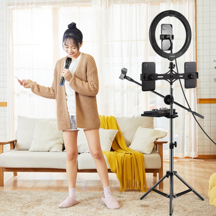 PULUZ Upgrade Version Live Tripod Sound Card Tray, Size: 27 x 20.6cm (Black)
