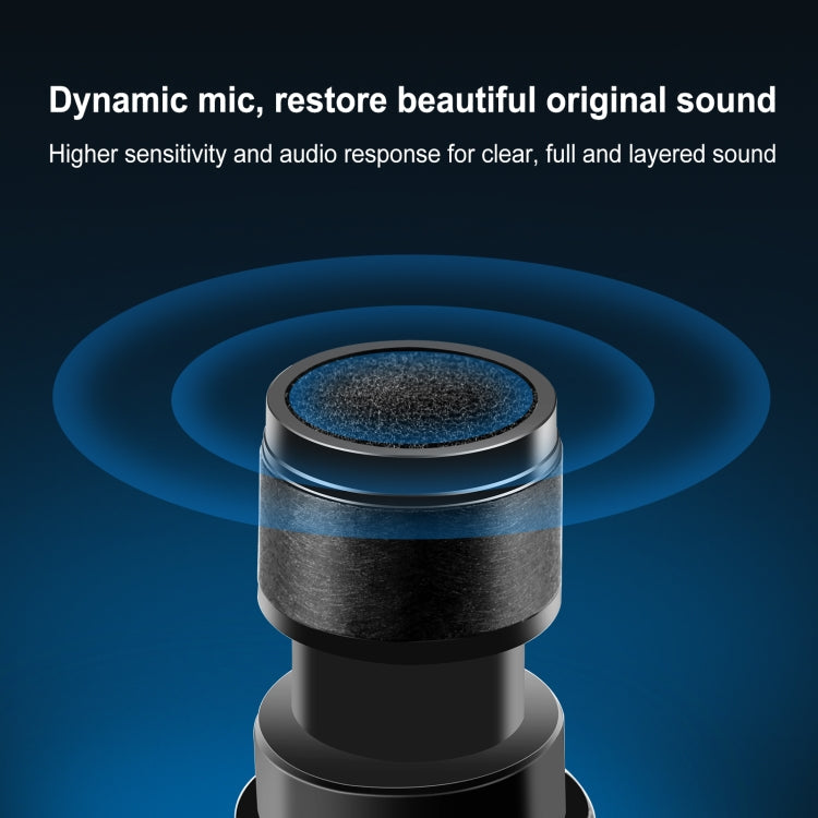 PULUZ UHF Wireless Dynamic Microphone with LED Display(Black)