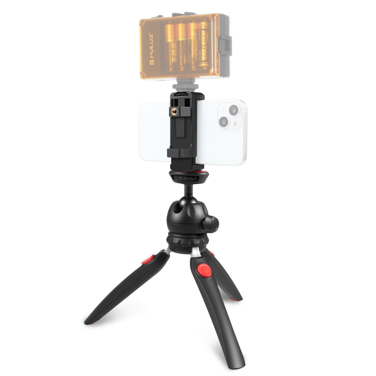 PULUZ Mini VLOG Live Stabilizer Stand Tripod with Phone Clamp for Smartphones (Red)