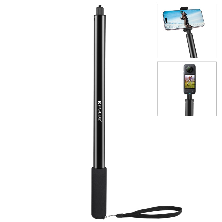 PULUZ 2m Metal Selfie Stick Monopod  for Insta360 One RS / X2 / X3 / X4 (Black)