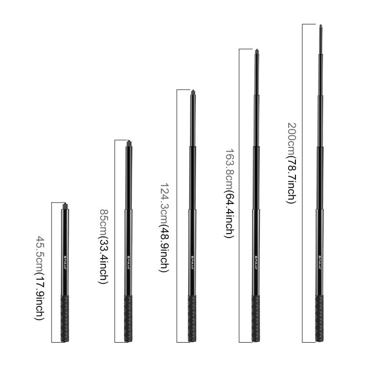 PULUZ 2m Metal Selfie Stick Monopod  for Insta360 One RS / X2 / X3, 2m Monopod