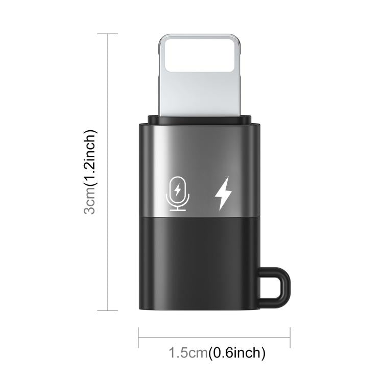 PULUZ USB-C / Type-C to 8 Pin OTG Adapter (Black)