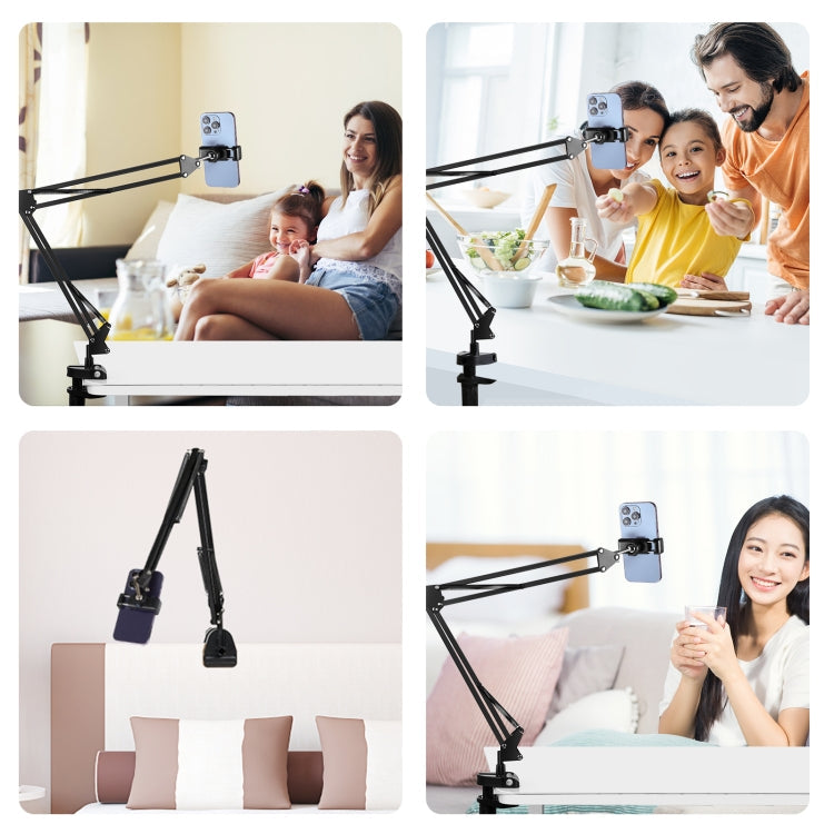 PULUZ Live Broadcast Desktop Articulating Arm Holder with Phone Clamp (Black)