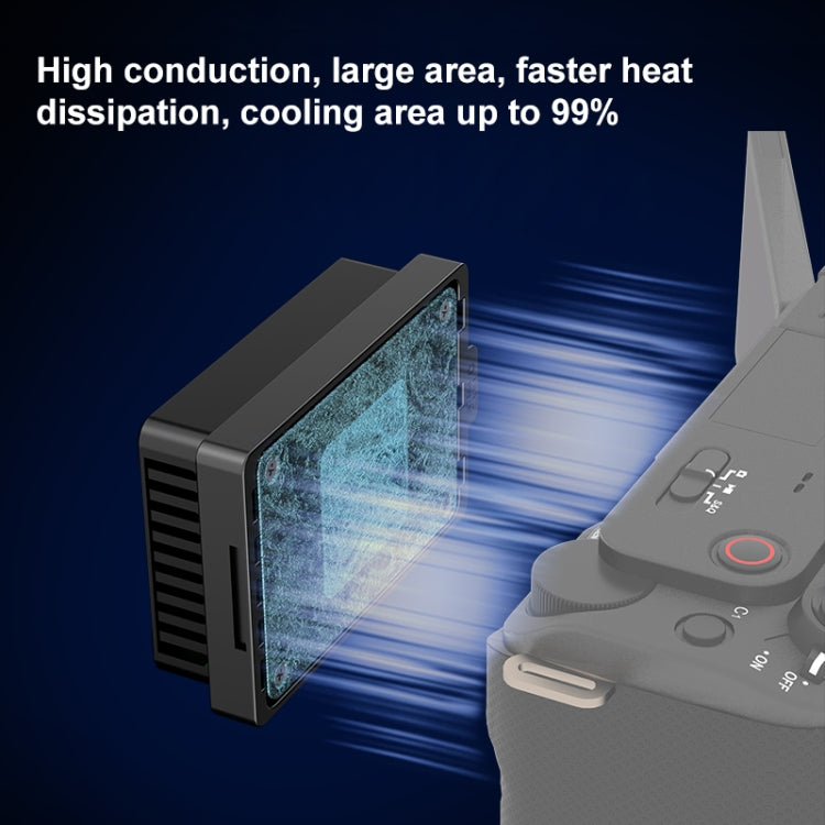 PULUZ Camera Cooling Fan Semiconductor Radiator with LCD Display for Sony / Canon / FUJIFILM / Nikon Cameras (Black)