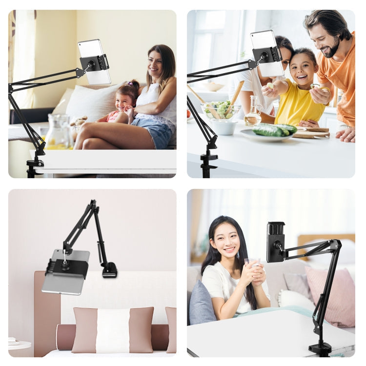 PULUZ Live Broadcast Desktop Articulating Arm Holder with Tablet Clamp (Black)