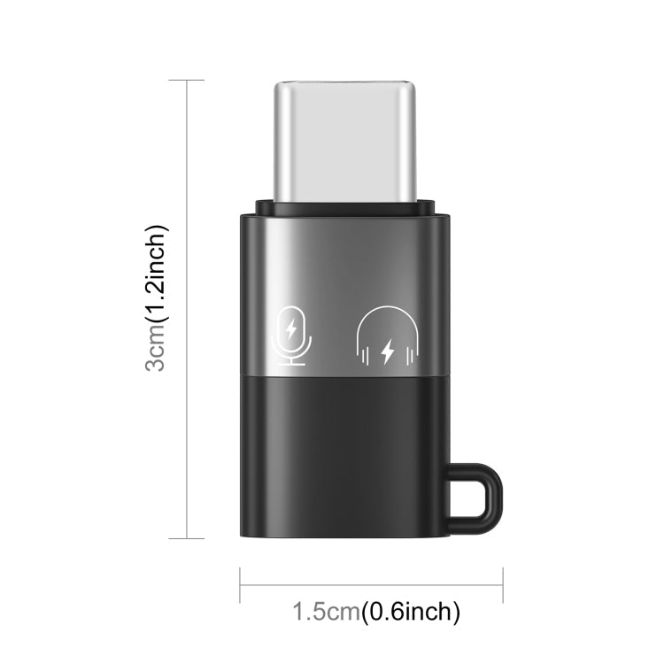 PULUZ 8 Pin to USB-C / Type-C OTG Adapter (Black)
