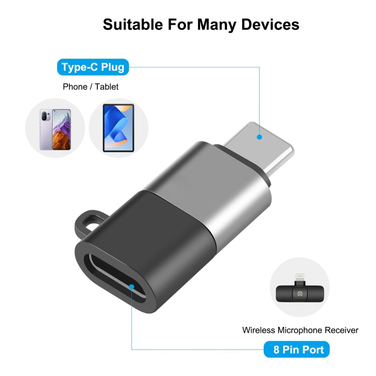 PULUZ 8 Pin to USB-C / Type-C OTG Adapter (Black)
