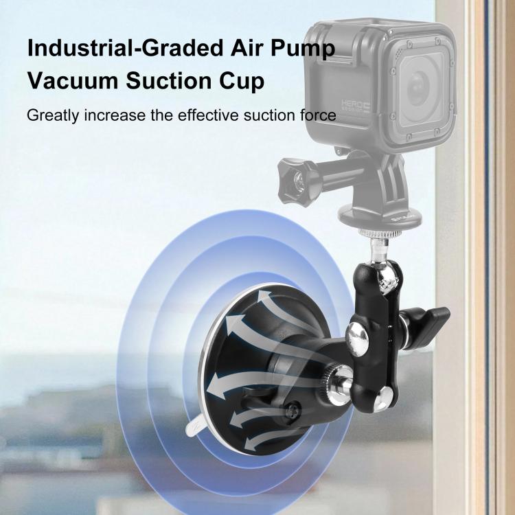 PULUZ Upgraded 1/4 inch Magic Arm Suction Cup Mount, Upgraded 1/4 inch Suction Cup Mount