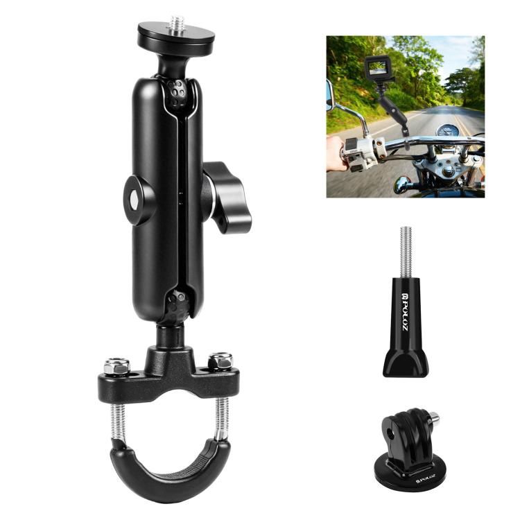 PULUZ Motorcycle Handlebar Fixed Mount U-Bolt Base Holder for GoPro and Other Action Cameras, Handlebar Mount