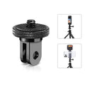PULUZ 1/4 inch Screw Metal Tripod Mount Action Camera Adapter (Black)