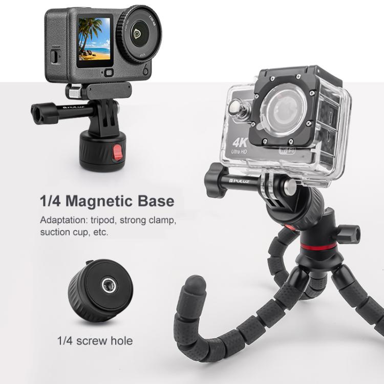 PULUZ Action Camera 1/4 inch Magnetic Base Adapter, 1/4 inch Magnetic Base