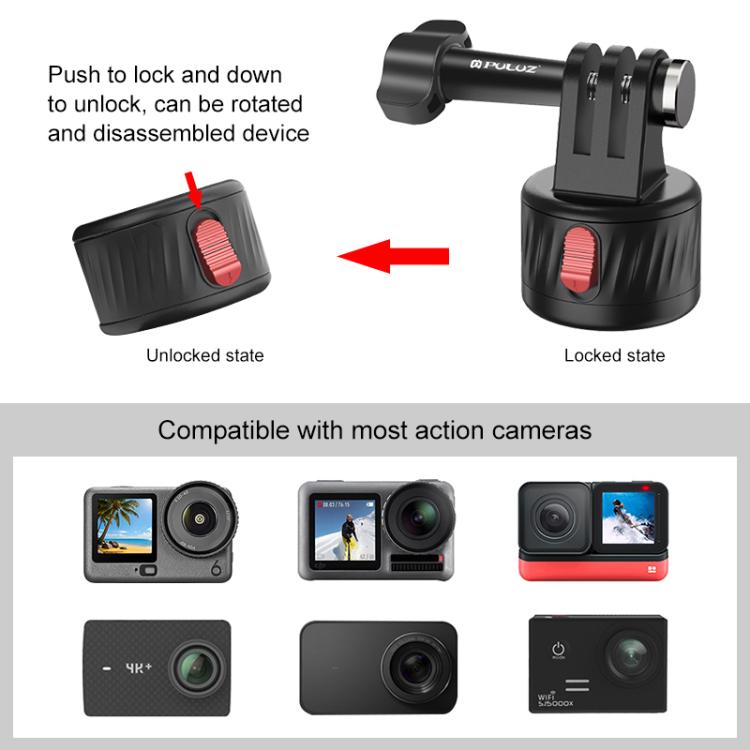 PULUZ Action Camera 1/4 inch Magnetic Base Adapter, 1/4 inch Magnetic Base