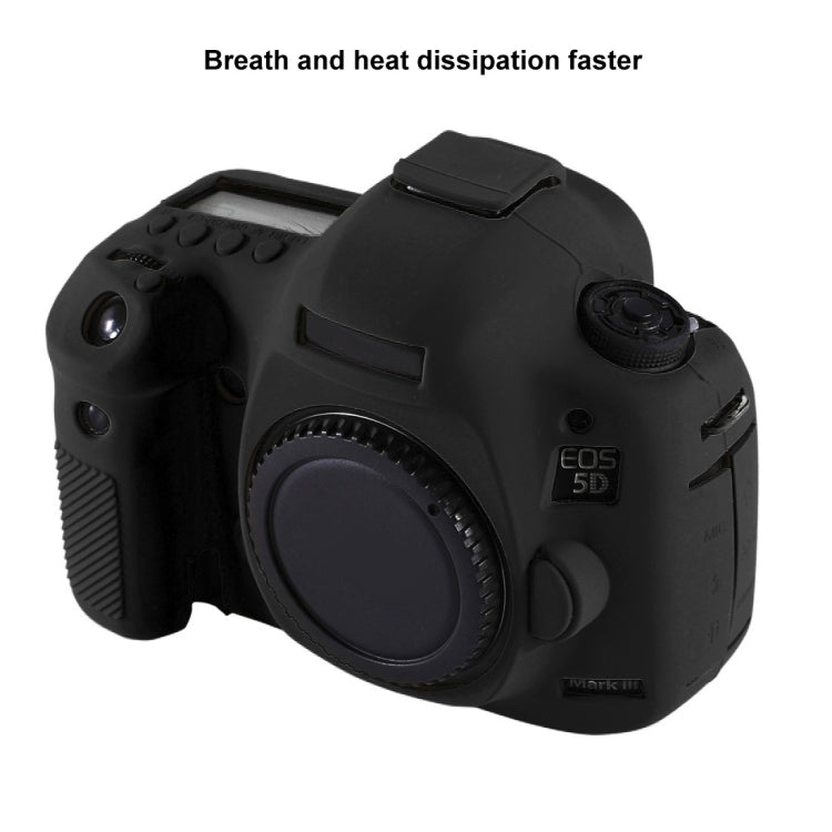 PULUZ Soft Silicone Protective Case for Canon EOS 5D Mark III / 5D3(Black)