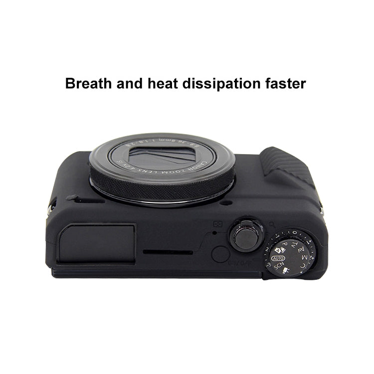 PULUZ Soft Silicone Protective Case for Canon EOS G7 X Mark II(Black)