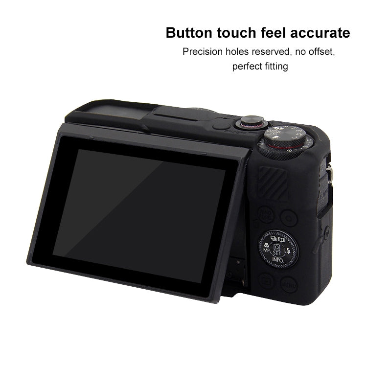 PULUZ Soft Silicone Protective Case for Canon EOS G7 X Mark II(Black)