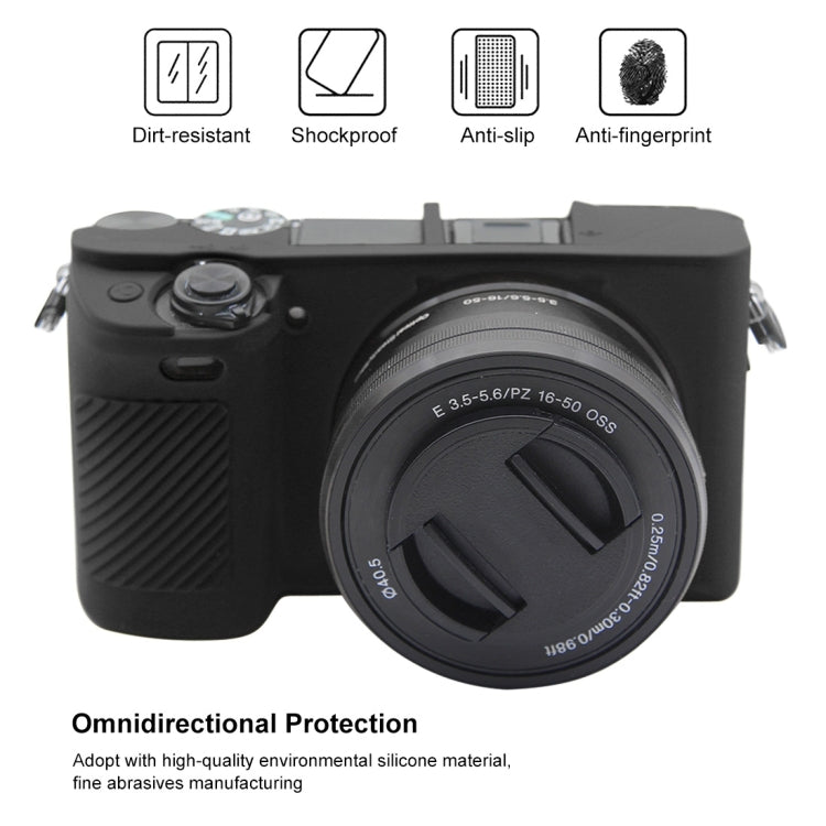 PULUZ Soft Silicone Protective Case for Sony ILCE-6300 / A6400(Black)