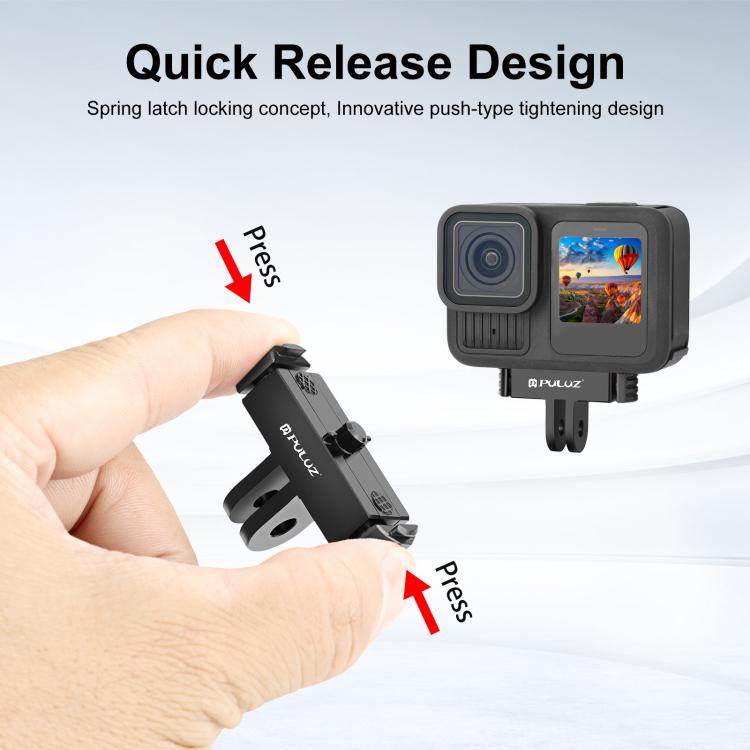 For GoPro HERO13 Black  PULUZ Magnetic Quick Release Base Mount, For GoPro HERO13 Black / MAX2 (Black), For GoPro HERO13 Black (Black Red)