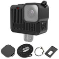 For GoPro HERO 2024 PULUZ Silicone Protective Case Side Interface Cover with Wrist Strap & Lens Cover, Silicone Protective Case