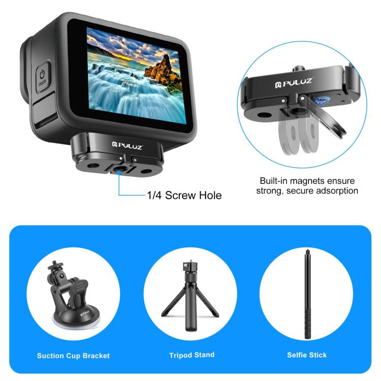 For GoPro HERO13 Black PULUZ Magnetic Quick Release Metal Base, For GoPro HERO13 Black / MAX2