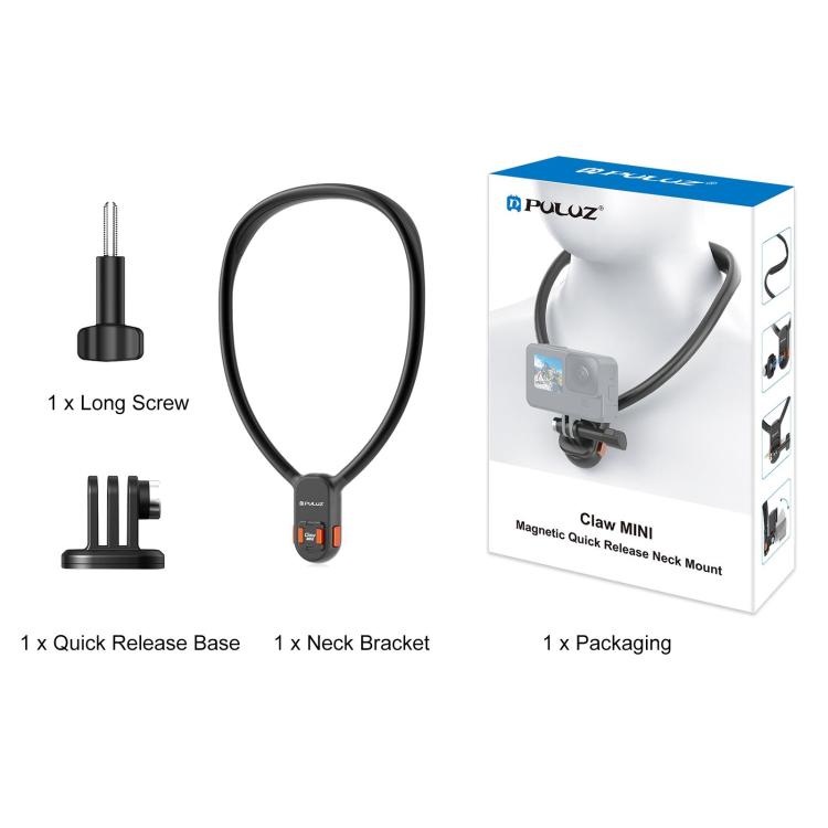 PULUZ Lazy Neck Bracket Magnetic Quick Release POV View Mount