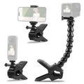PULUZ Action Sports Cameras Jaws Flex Clamp Mount with Phone Clamp, Jaws Clamp Mount with Phone Clamp