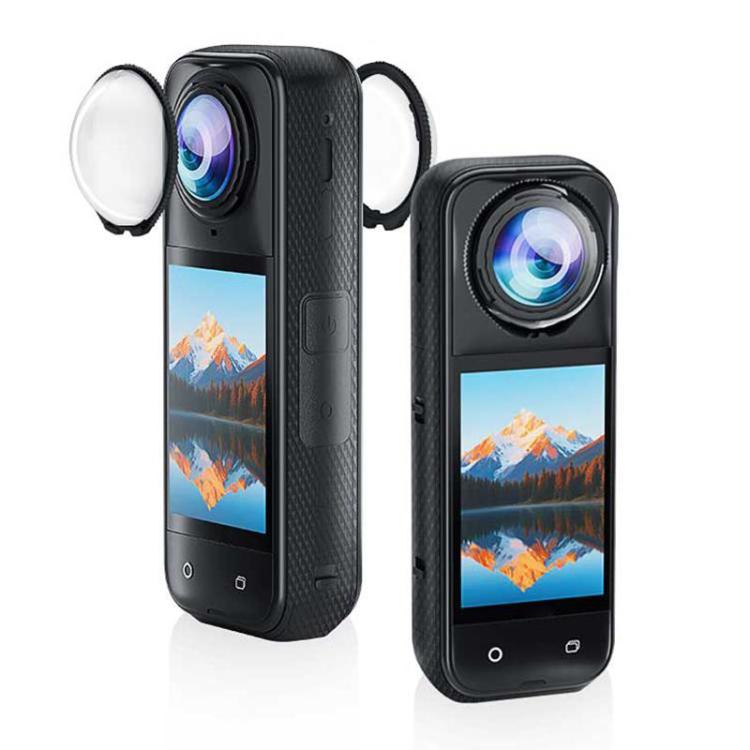 For Insta360 X5 PULUZ Rotating Optical Tempered Glass Lens Guard Protective Cover, Rotating Glass Lens Guard